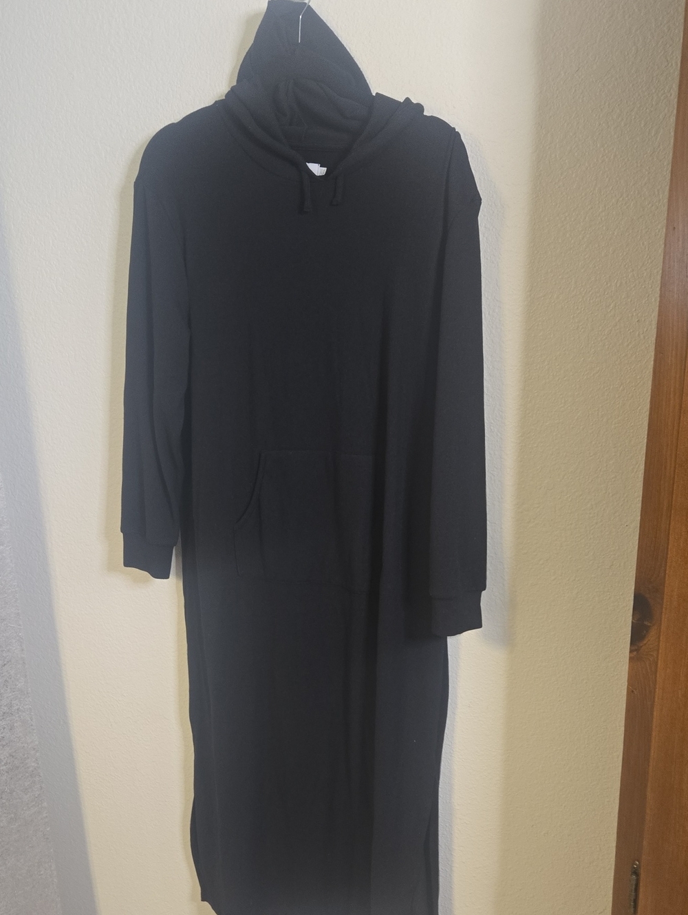 Women's Black Hooded Sleep Dress